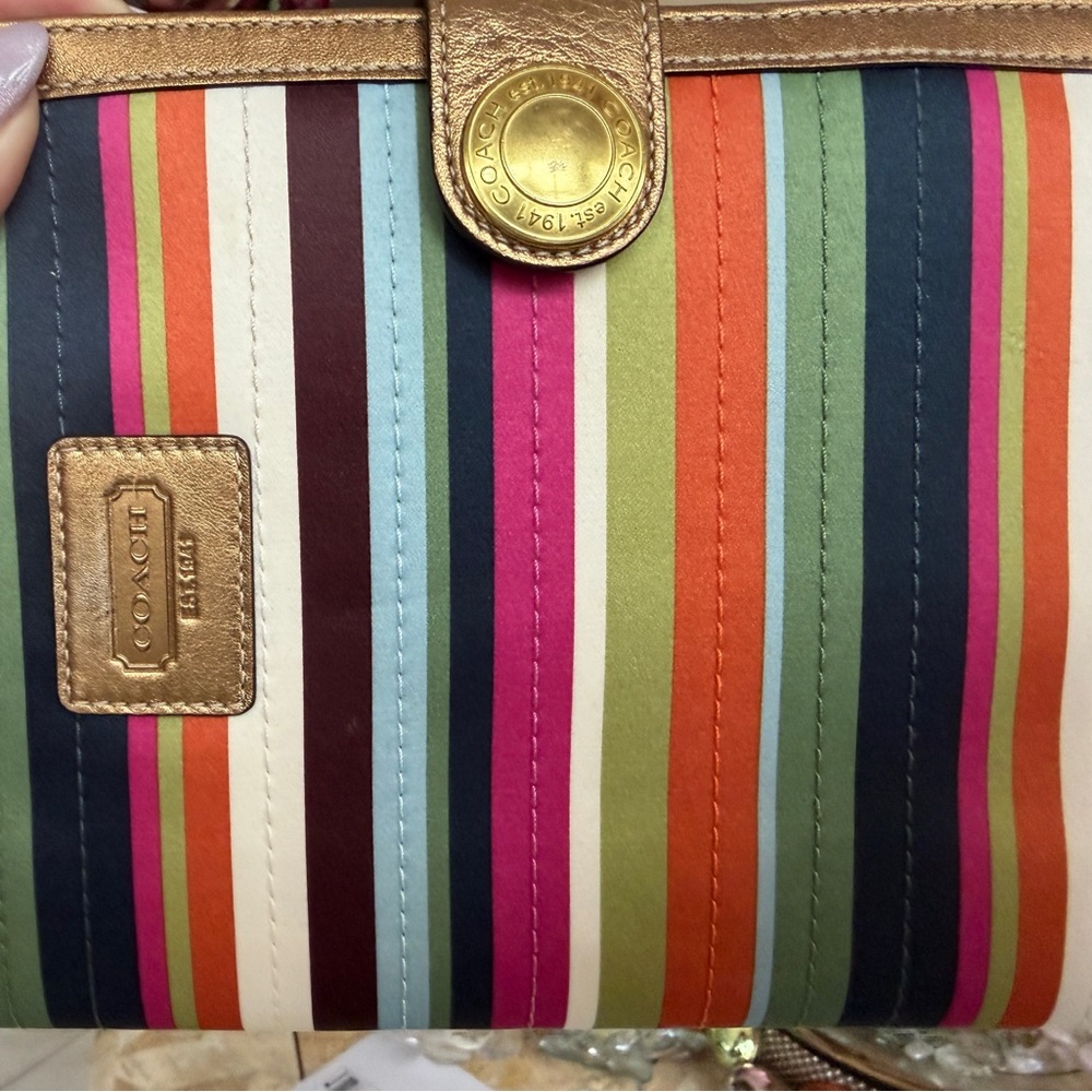 RARE Coach Legacy stripe agenda planner notebook cover NO PEN - Picture 8 of 9